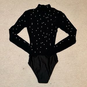 Mesh embellished bodysuit
